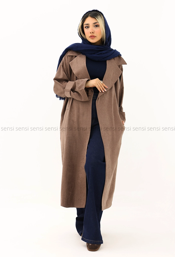 مانتو بلند پشت دکمه کد1005477